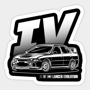 Lancer Evolution IV - White Print Sticker